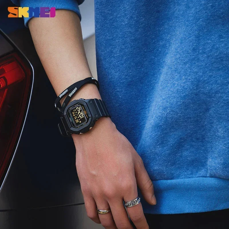 SKMEI 1629 Sports Digital Men Watch Military Pedometer Calorie Tracker Bluetooth Waterproof Mens Wristwatches Reloj Masculino