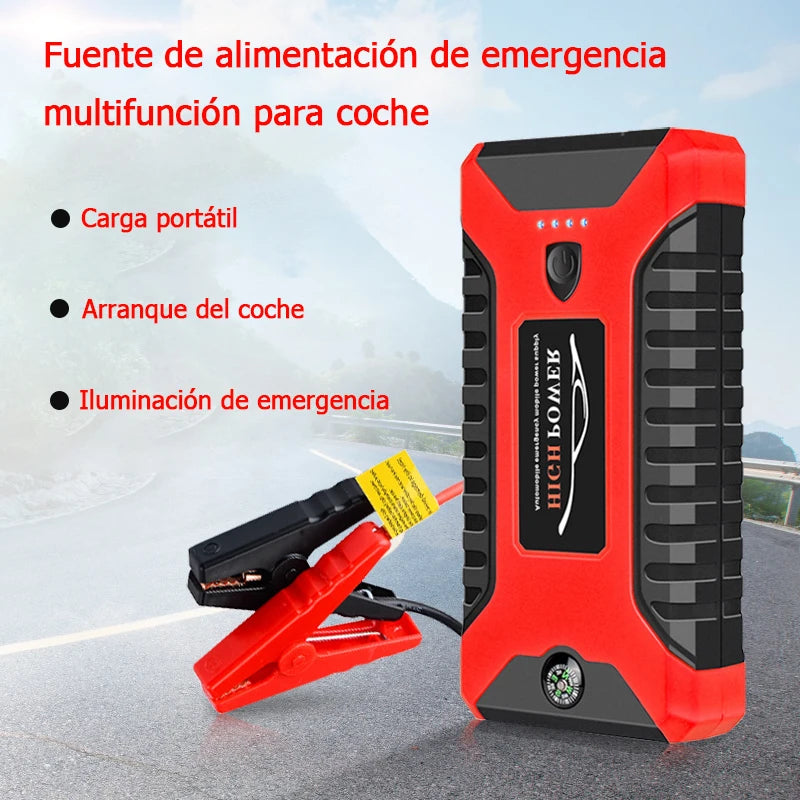 12V Car Jump Starter Power Bank Portable Car Battery Booster Charger Starting Device Auto Emergency Start-up Lighting