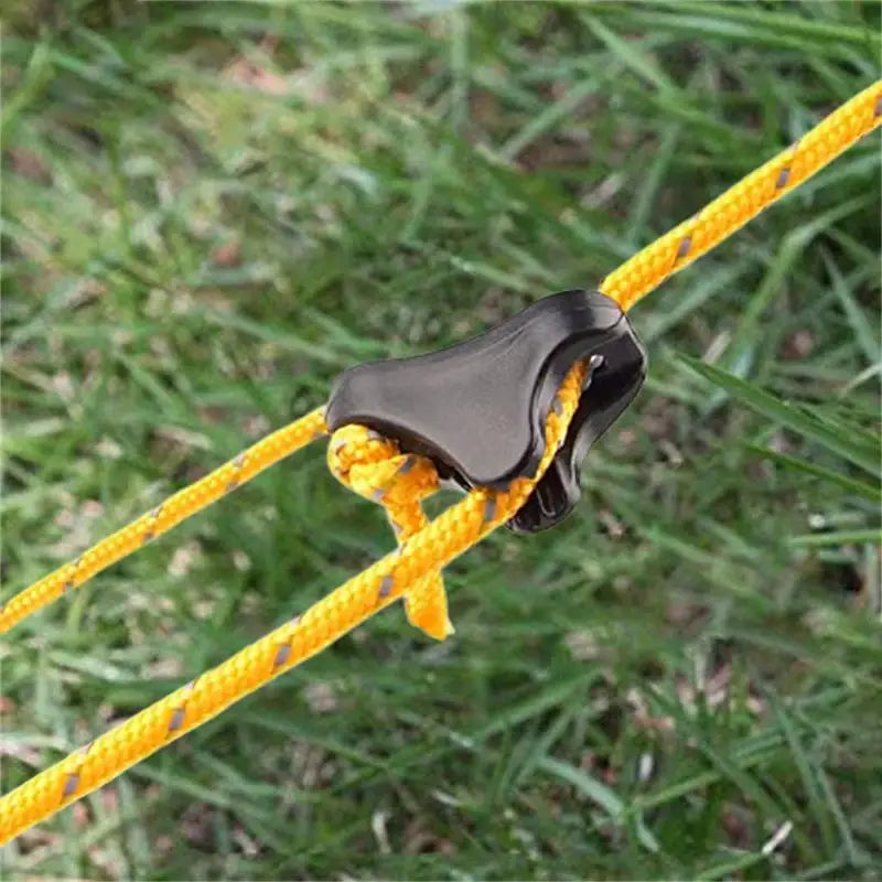 10pcs Triangles Rope Tightener Camping Tent Guy Lines Runner Guyline Camping Awning Stopper Adjuster Cord Rope Tensioner
