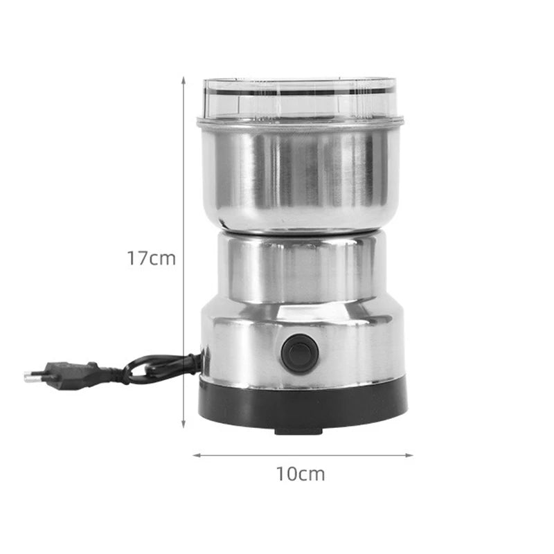 Stainless Steel Electric Coffee Bean Grinder Nut Seed Herb Grind Spice Crusher Mill Blender With 4 BladesStainless Steel Electri