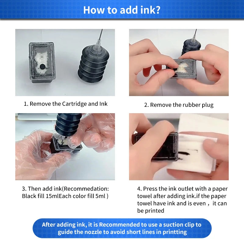 INKARENA For HP 305 XL 305XL Refillable Ink Cartridge for HP305 DeskJet 2710 2720 4110 4120 4130 ENVY 6010 6020 6030 6420