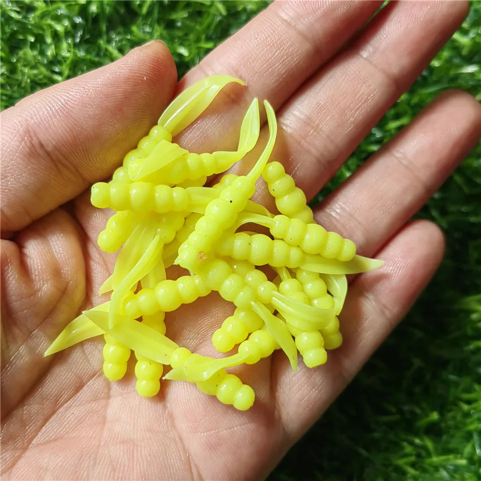 MUKUN Wobblers mini Ocean Rock Fishing Soft Lures Rubber Soft Baits 3.5cm 0.3g Soft Worm Artificial Baits Bass Silicone Fish