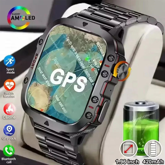 2025 Smartwatch Men Bluetooth Call Heart Rate Health Monitor AI Voice Waterproof Sport GPS Tracker Smart Watches For Android IOS