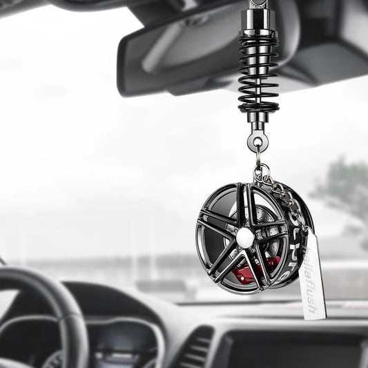 Creative Wheel Hub Brake Shock Absorber Car Pendant Up-market Customization Car Interior Ornaments Accessories