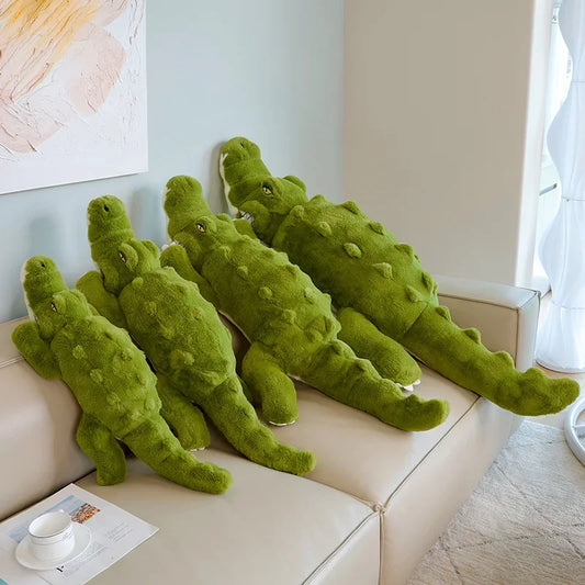 70/90/110cm Giant Soft Crocodile Plush Toy Bog Stuffed Animals Hug Cushion Lazy Sleeper Alligator Pillow For Boy Birthday Gift
