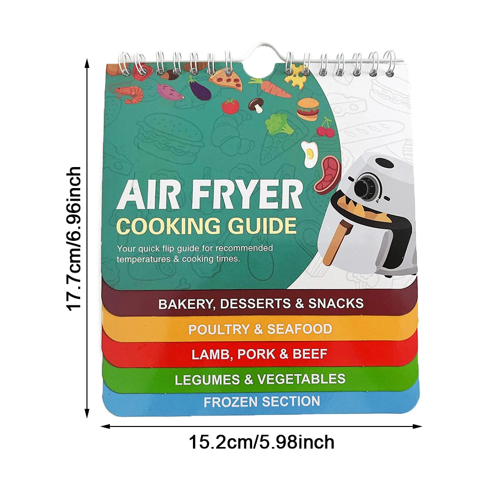 Air Fryer Cookbook Calendar Magnetic Cheat Sheet Air Fryer Recipes Cooking Time Schedule Quick Reference Guide for Beginners