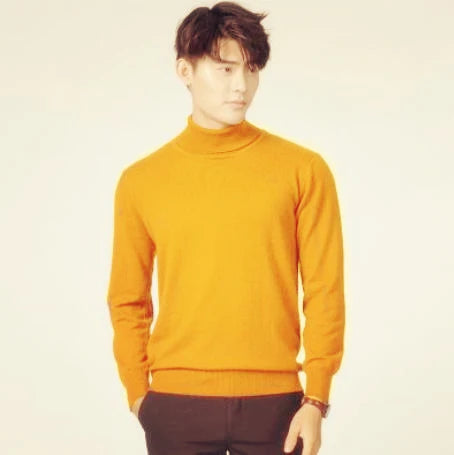 Cashmere Cotton Blend Turtleneck Men Sweater 2024 Autumn Winter Daily High Collar Jumper Jersey Hombre Pull Homme Knit Pullovers