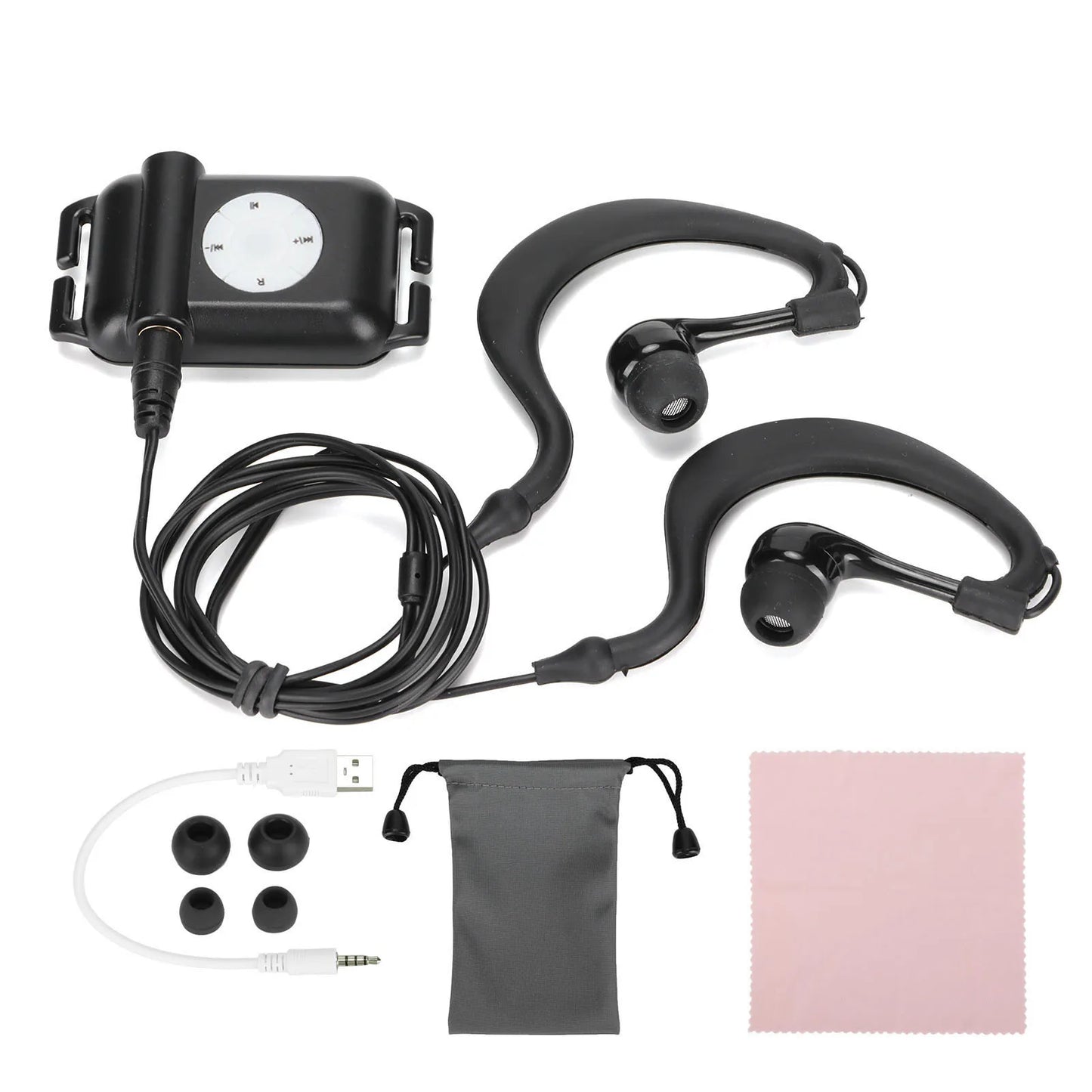 Waterproof MP3 Player MP3 Player with Headphone Waterproof Swimmer MP3 Player for Swimming Watersports MP3 Player with Headphone
