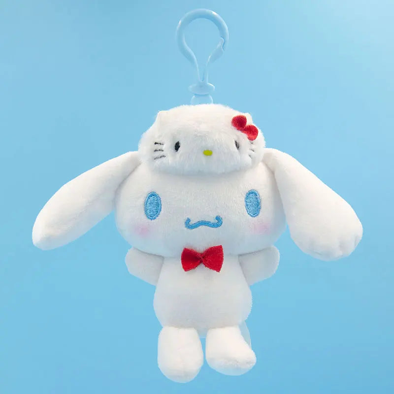 Sanrio Hello Kitty Melody Kuromi Cinnamoroll Plush Toy Backpack Pendant Cartoon & Cute Doll keyring Children's Toy Birthday Gift