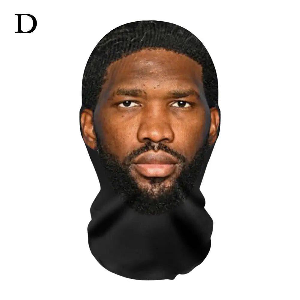 American Basketball League Star,3D Printed Mask, Polyester Material, Suitable For Sports Funny Costume Cosplay Adult Breathable