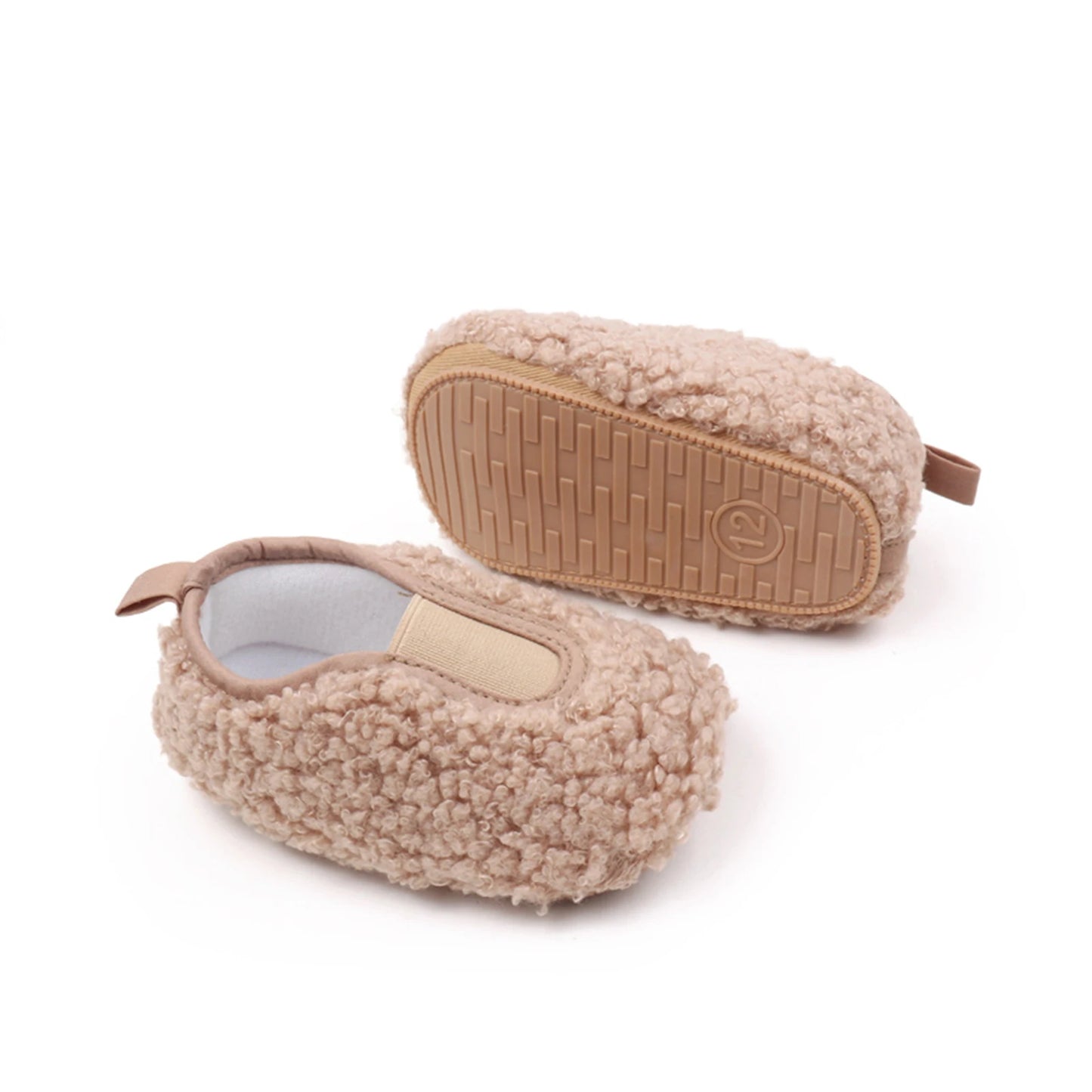 Baby Girls Boys Premium Coral Velvet Flats Infants Winter Warm First Walker Crib Shoes for Home Toddlers Soft Flats Shoes