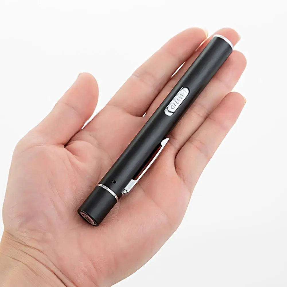 Portable Medical First Aid Pen Light LED Flashlight Work Light  With Pupil Gauge Measurement Doctor Nurse Diagnosis White+Yellow
