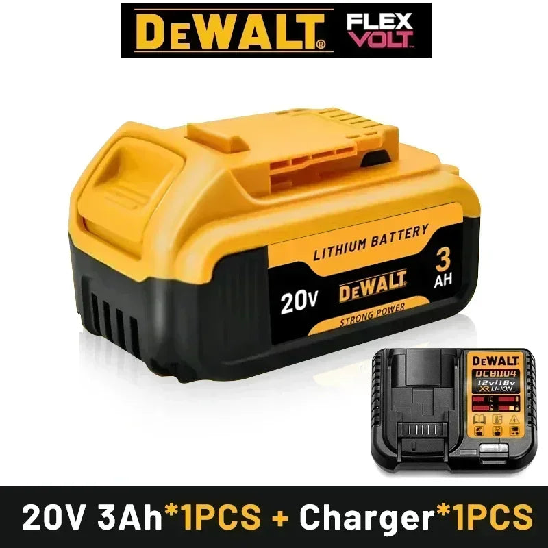 Original DEWALT 20V battery, 6AH, rechargeable lithium-ion battery, DEWALT charger, DCB115, DCB118, DEWALT20V-60V tool battery