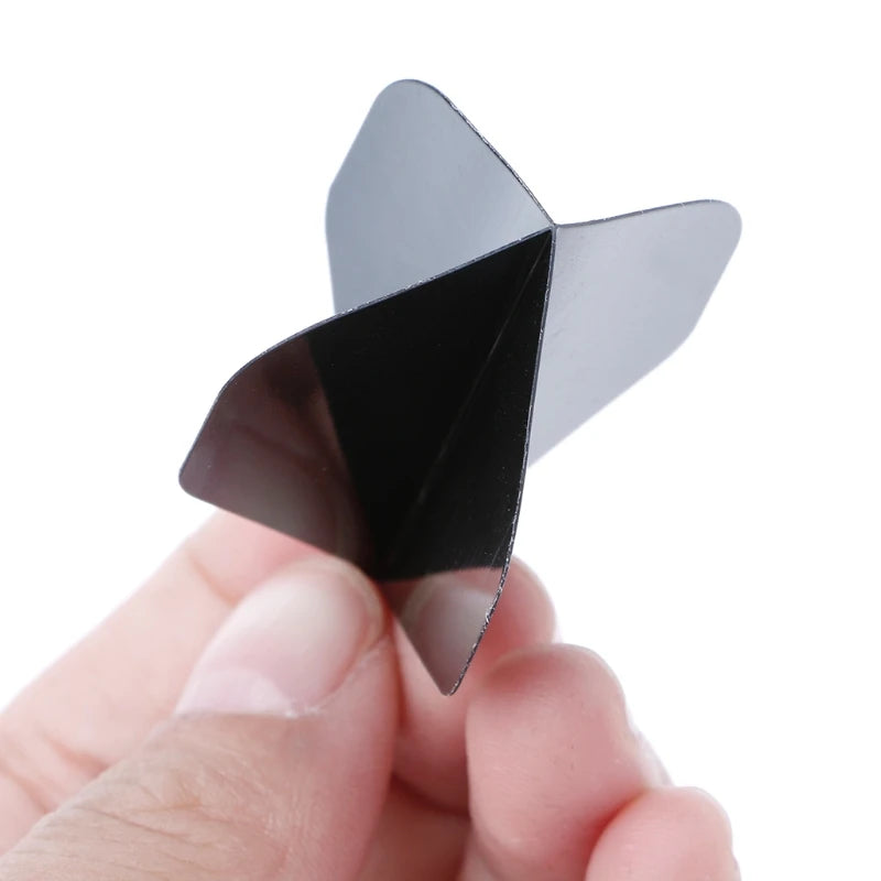 30Pcs PET Dart Flights High Quality Simple Pure Black Darts Accessories Replaceable Dart Wing