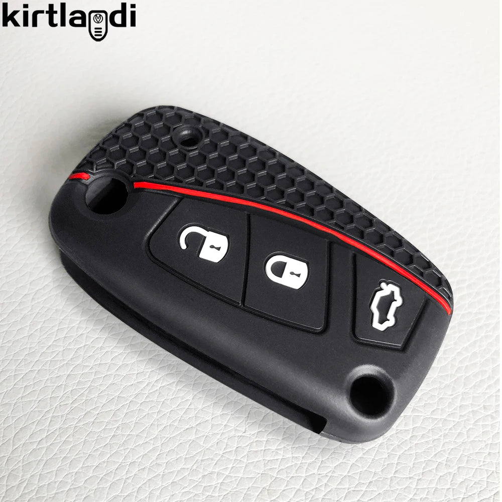 Silicone Car Key Fob Case Cover For Fiat Panda Grande Punto Stilo StreetKa Urban Doblo Bravo Dot Ducato 500 Accessories Keychain
