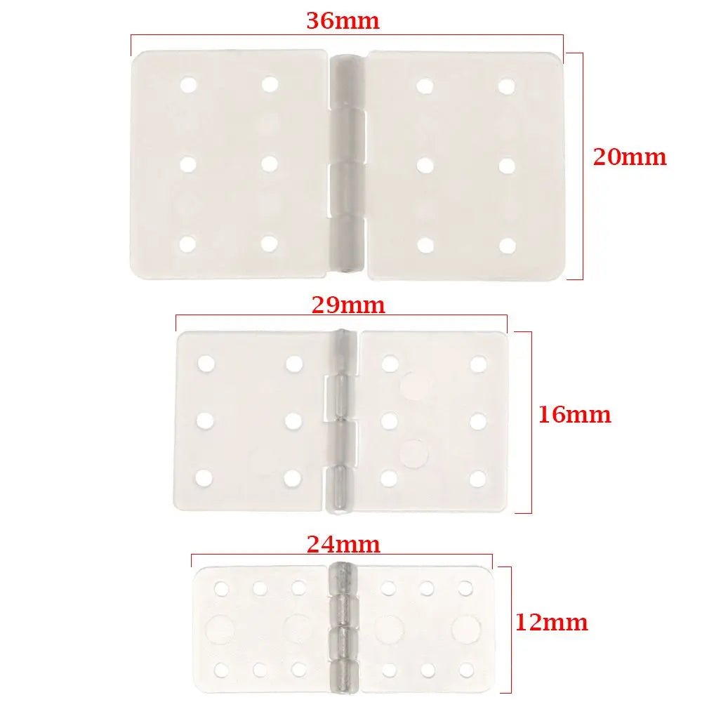 10Pcs 3 Sizes White Nylon Pinned Hinge for RC Airplanes Aileron Connection Aeromodelling Model DIY Accessories Educational Toys