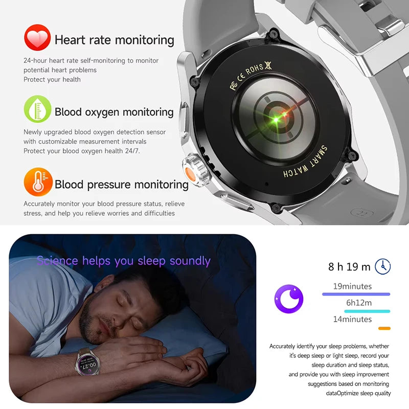 New For Xiaomi S4 Ultra Outdoor Sport Men HD AMOLED Display GPS Track Altimeter Heart Rate Bluetooth Call Waterproof Smart Watch