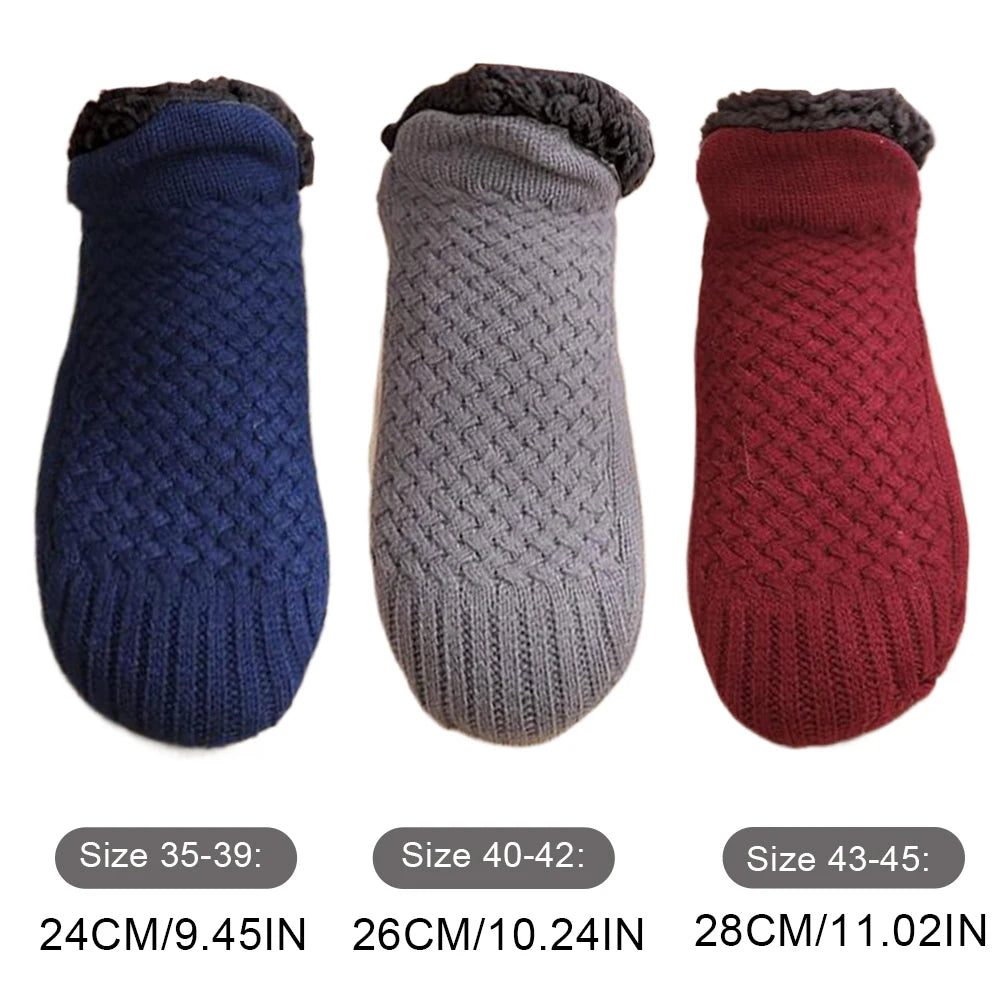 Cozy Winter Indoor Slipper Socks for Men and Women with Non Slip Design Warm Thermal Soft Comfort for Home Use