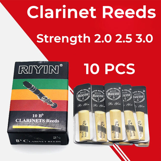 10Pcs Bb Clarinet Reeds Strength 2 2.5 3 Instrument Clarinet Accessorie High Quality Reed Gift Musical Accessories