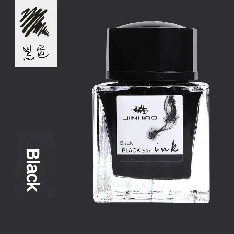 JINHAO 30/50/100ml Fountain Pen Ink Non-carbon Cartridge Refill Glass Bottled Fountain Pen Ink Stationery Office School Supplies