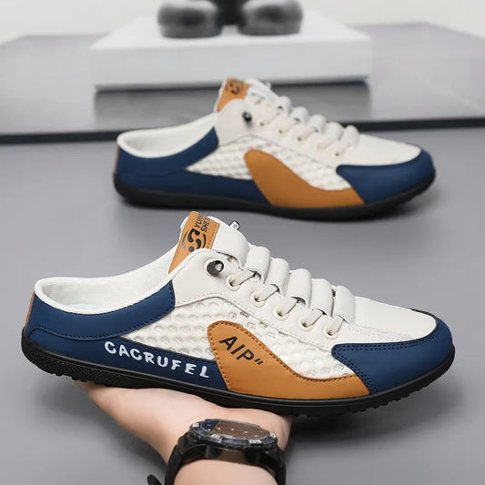 2024 Hot Sale Casual Shoes for Mens Summer NEW Half Slippers Men Breathable Flats Shoes Man Fashion Half Drag Walking Shoes Men