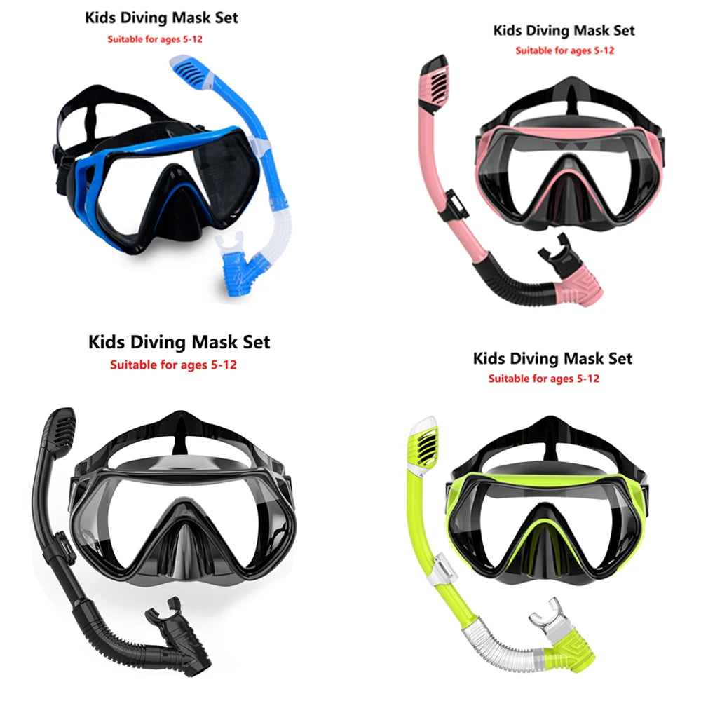 Snorkeling Mask Professional Diving Masks Set Swimming Goggles Scuba Snorkel Silicone Dive Glasses Swim Earplugs Training