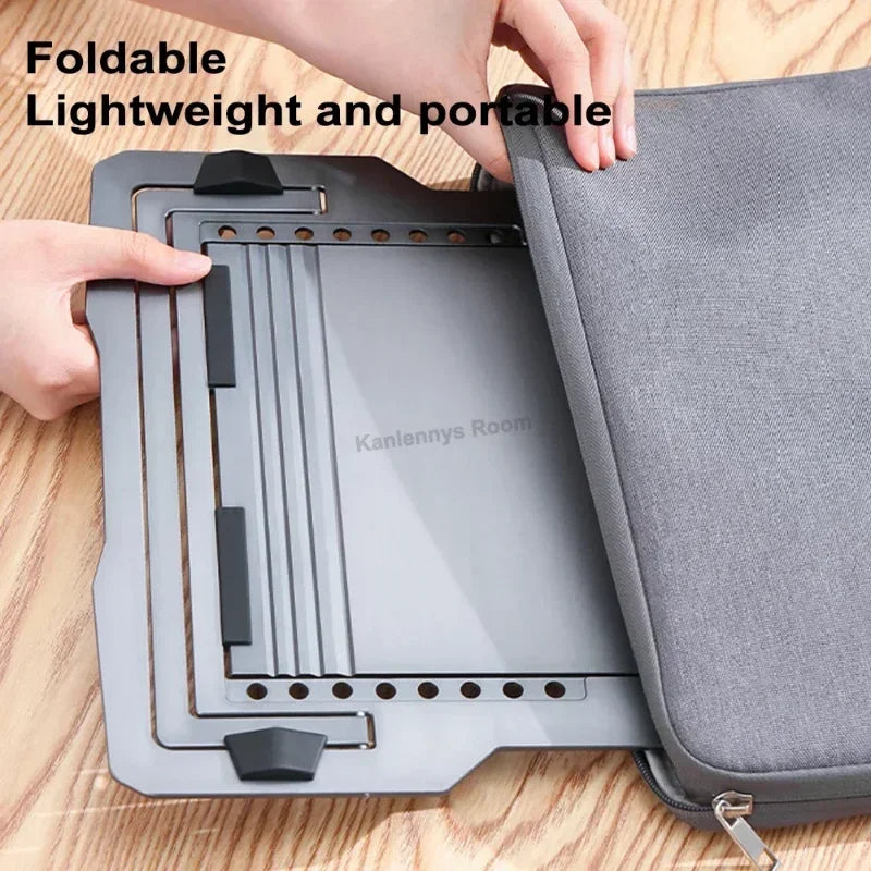 LZ-D20 Notebook Cooling Pad Aluminum Alloy Bracket Semiconductor Refrigeration Mutil Angle Adjustable Laptop/Tablet Cooler Stand
