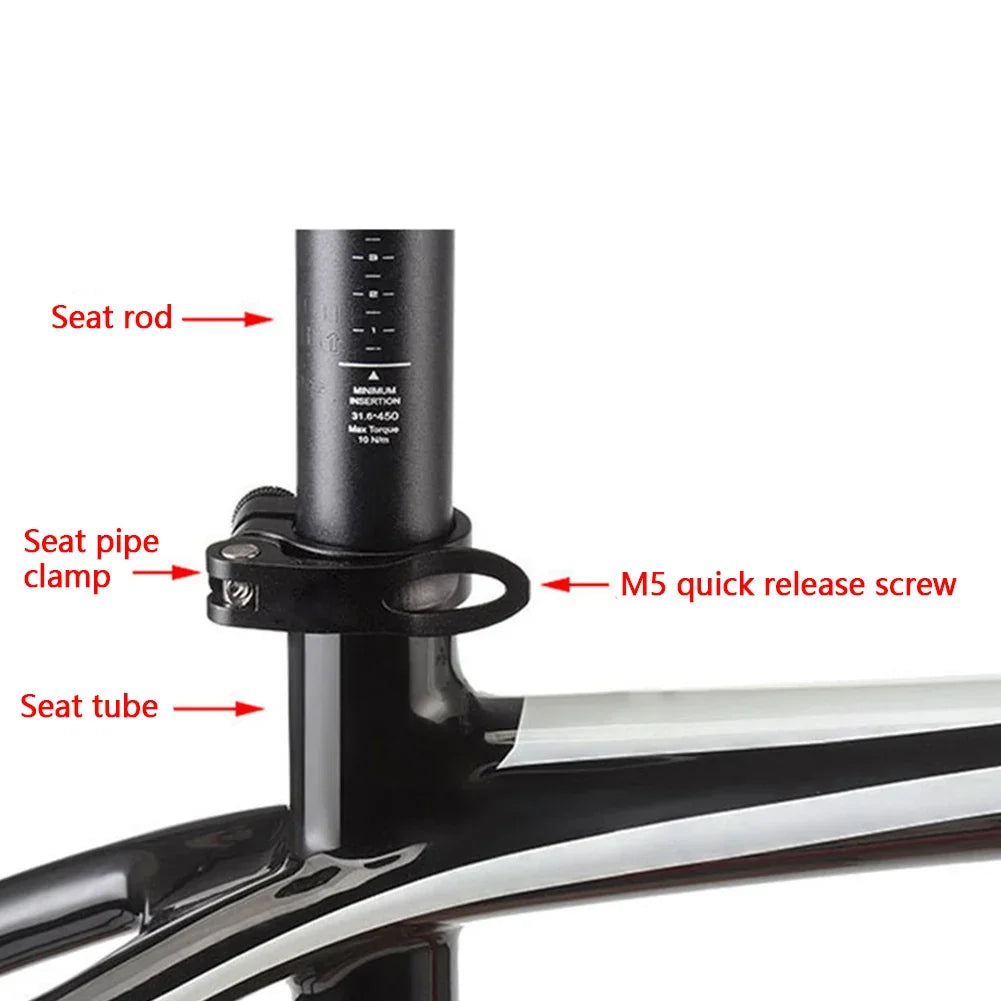 M6x45mm M6x50mm Bicycle Quick Release SeatPost Clamp Skewer Bolt Clip Screw Aluminium Alloy Bicycle Quick Release Screws