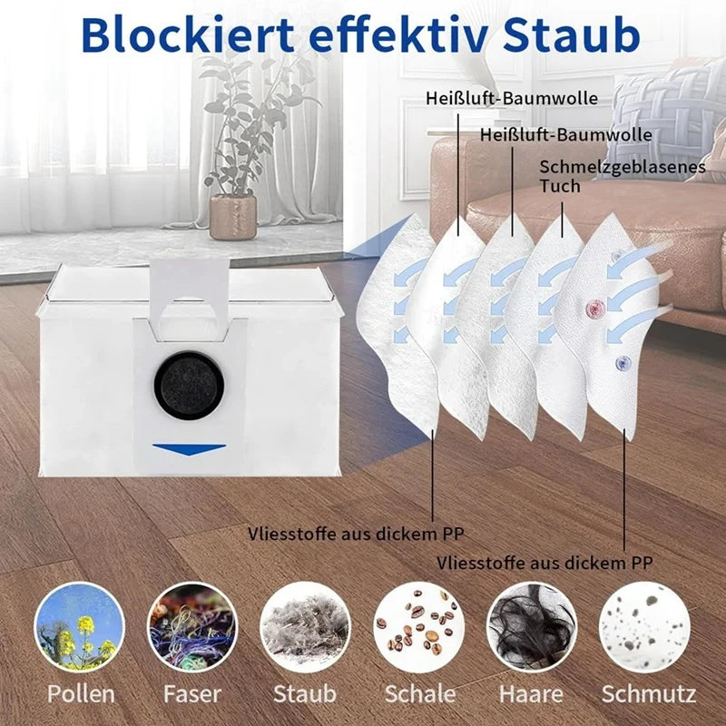For ECOVACS T30S/ T30S COMBO Robot Vacuum Cleaner Accessory Spare Parts Kit Main / Side Brush, Filter, Mop Rag, Dust Bag