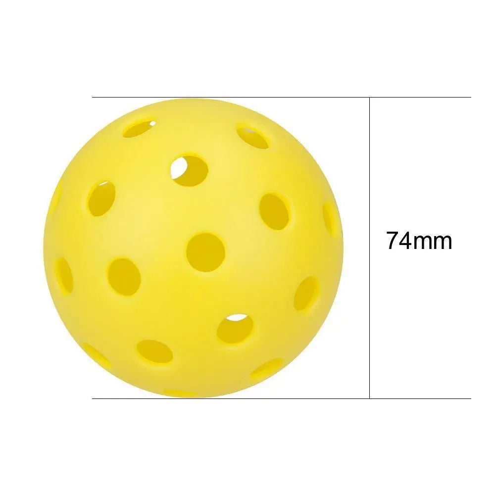 74MM 40 Holes Luminous Pickleball Durable Multicolor Elastic Seniors Tennis Glow in The Dark PE Ball Indoor Utdoor