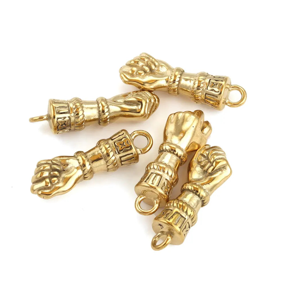2pcs Stainless Steel Hand Charms Pendant for DIY Bracelet Necklace Metal Jewelry Accessories Findings Punk Pendants For Bracelet