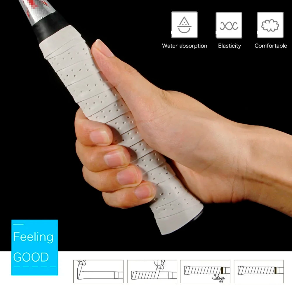 60 pcs /Lot White Black Colorful Coated Tennis Overgrips Badminton Grips Tennis Racket Tapes Fishing Rod Sweatbands 0.6mm 0.7 mm