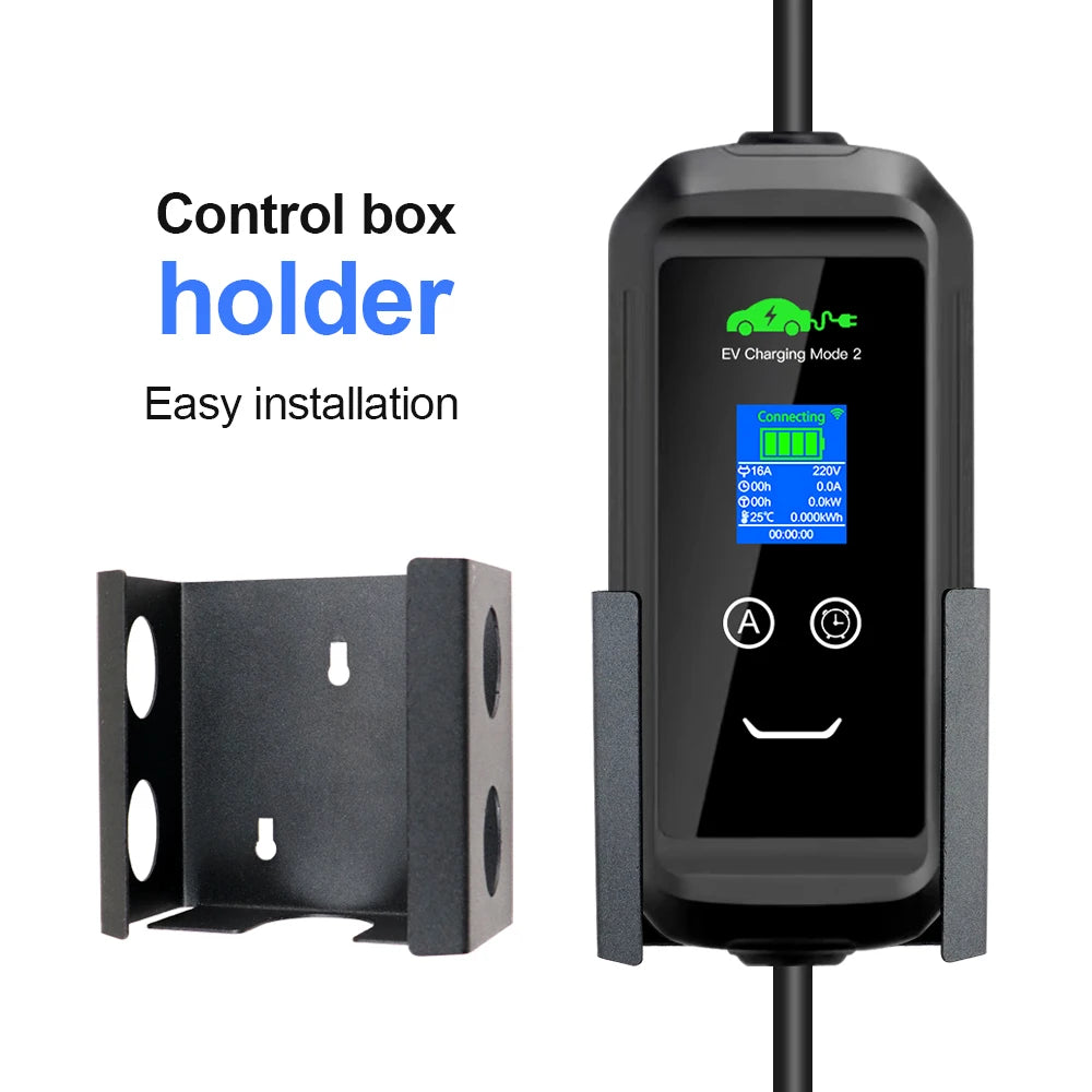Portable Eletric Vehicle EV Charger Wallbox Control Iron Holder Easy Install