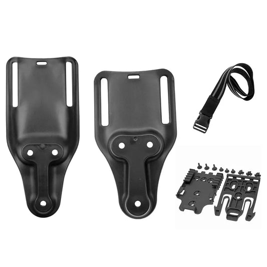 Tactical Quick Locking Fork System Kit QLS 19 22 Gun Holster Adapter Drop Leg Strap Waist Belt Loop Paddle Hunting Equipment