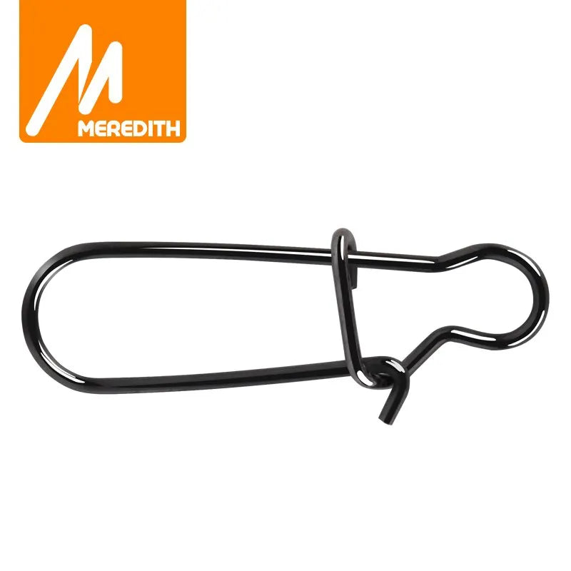 Meredith Stainless Steel Fishing Connector 50pcs Fast Clip Lock Snap Swivel Solid Rings Safety Snaps Fishing Hook Tool Snap