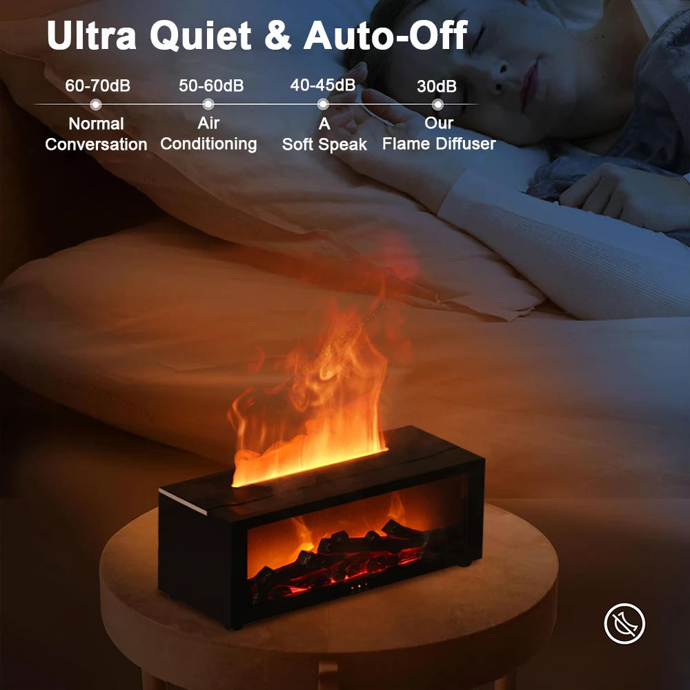 Air Humidifier Essential Oil Diffuser Aroma Humidifier Flame Fragrance Diffuser with Night Light Aromatherapy Diffuser for Home