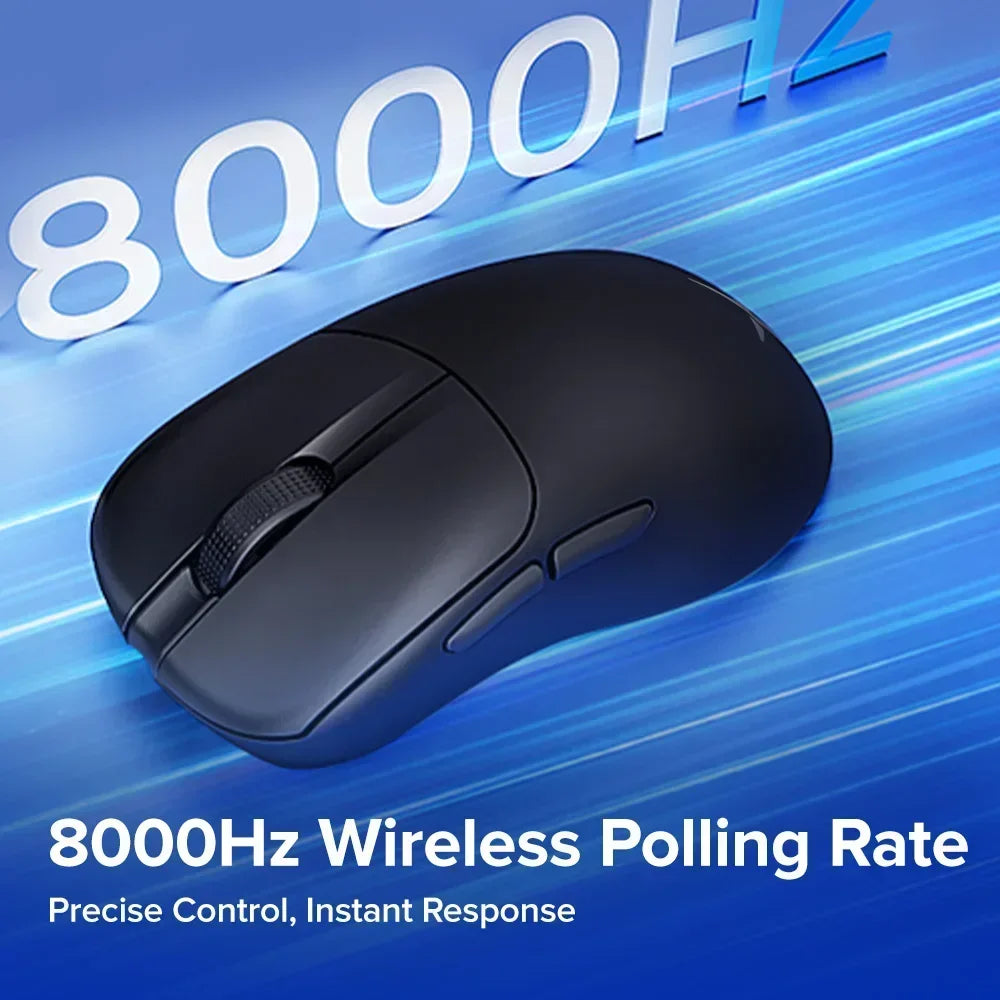Delux M500 PRO Wireless Gaming Mouse Tri-mode Connection Lightweight Ergonomic  RGB Charging Dock 8KHz PR TTC Golden Encoder