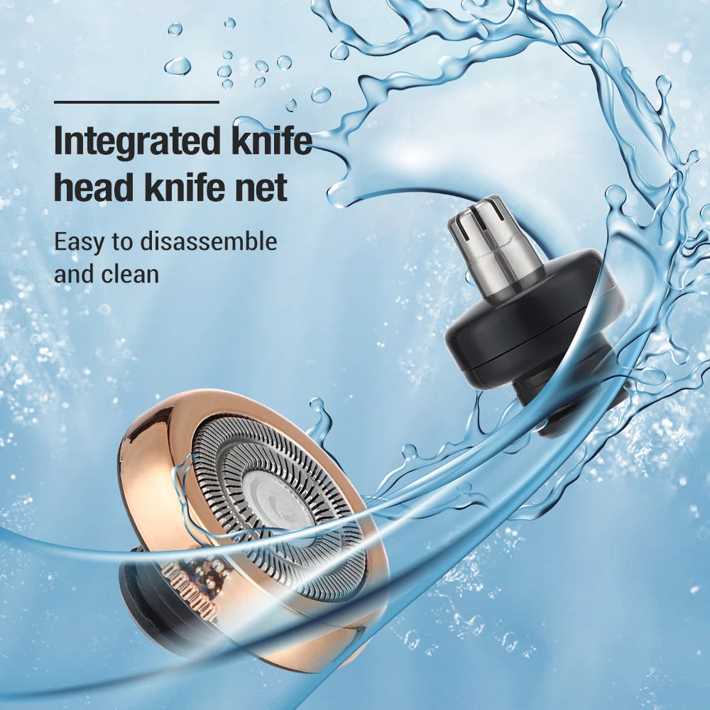 2 IN 1 Mini Portable Electric Travel Shaver Capsule Nose Hair Trimmer Rechargeable Electric Beard Scraper Knife Men's Razor