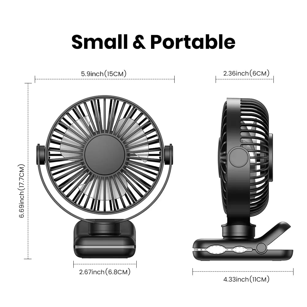 Rotating outdoor camping student dormitory air kitchen high quality fan rechargeable portable electric fan cooler with USB