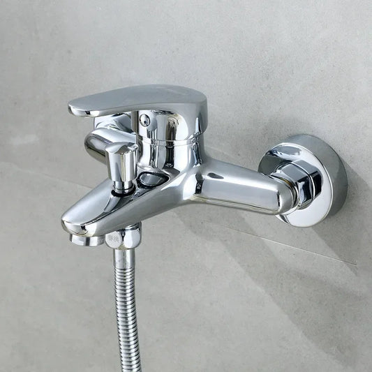 Wall Mounted Shower Faucet Mixing Valve Bathroom Hot Cold Water Mixer Tap Household Toilet Mixer Bathtub Faucet