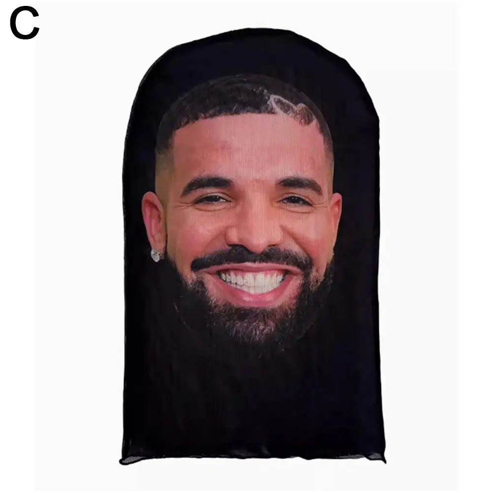 Creative 3D Printed Kanye Mask Elastic Mesh Full Face Mask Novelty Supplies Party Cosplay Props Cosplay Headwear For Men Women