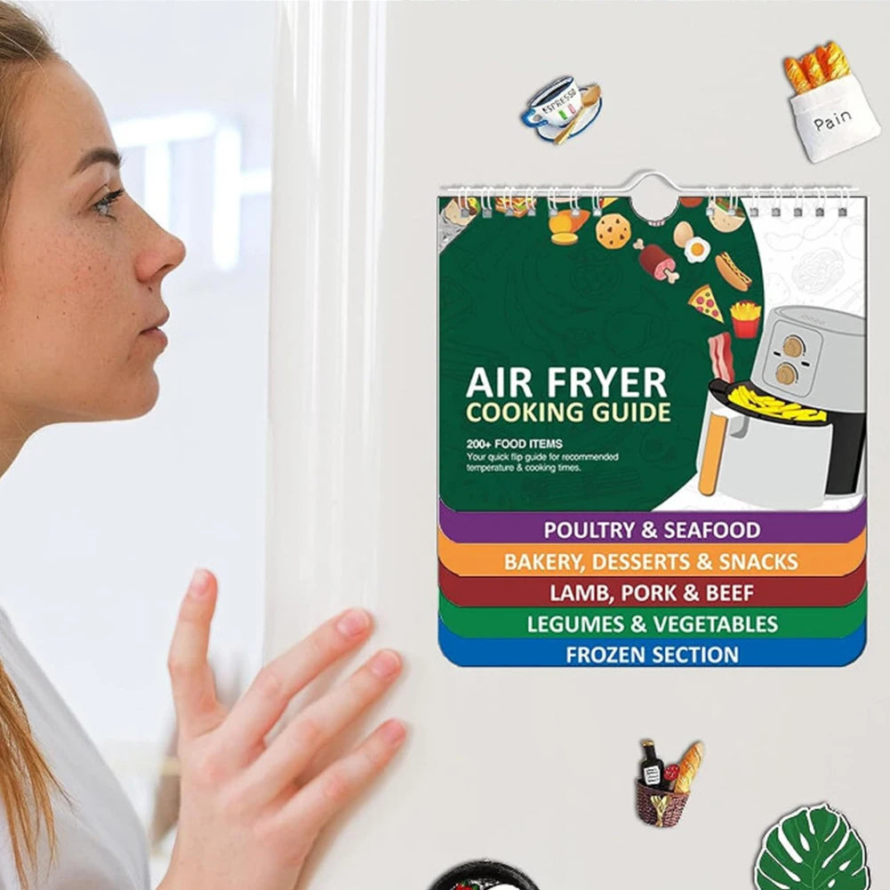 Air Fryer Cookbook Calendar Magnetic Cheat Sheet Air Fryer Recipes Cooking Time Schedule Quick Reference Guide for Beginners