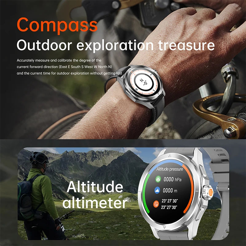New For Xiaomi S4 Ultra Outdoor Sport Men HD AMOLED Display GPS Track Altimeter Heart Rate Bluetooth Call Waterproof Smart Watch