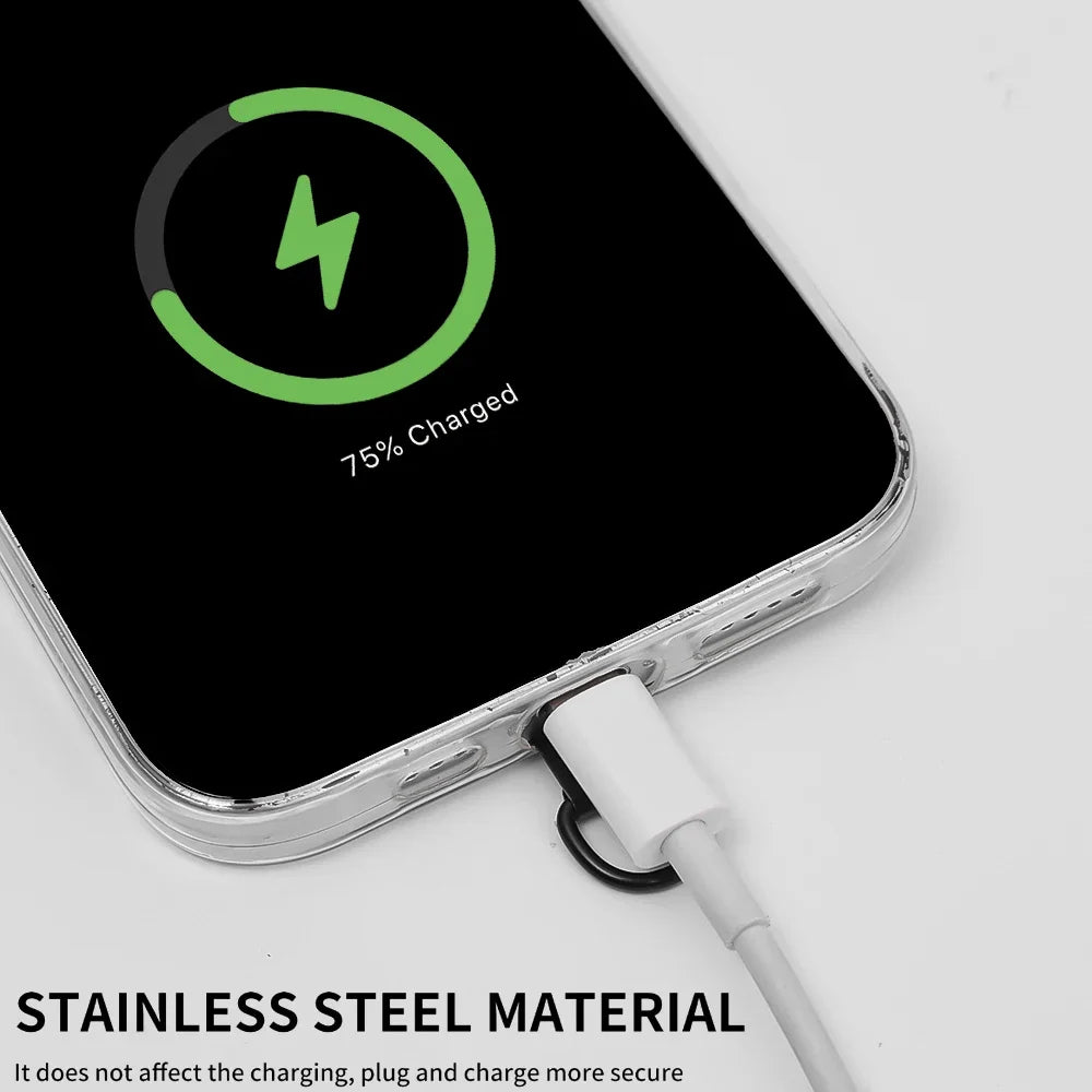 1-4Pcs Ultra-thin Stainless Steel Universal Metal Phone Tether Tab Replacement CellPhone Lanyard Straps Cards Hanging Cord Tab