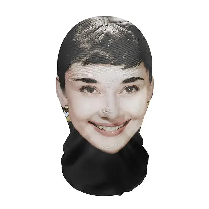 Creative 3d Printed Full Face Mask Head Fit Elastic See-through Mask For Men Women Idea For Anti-facial Cosplay Headdress