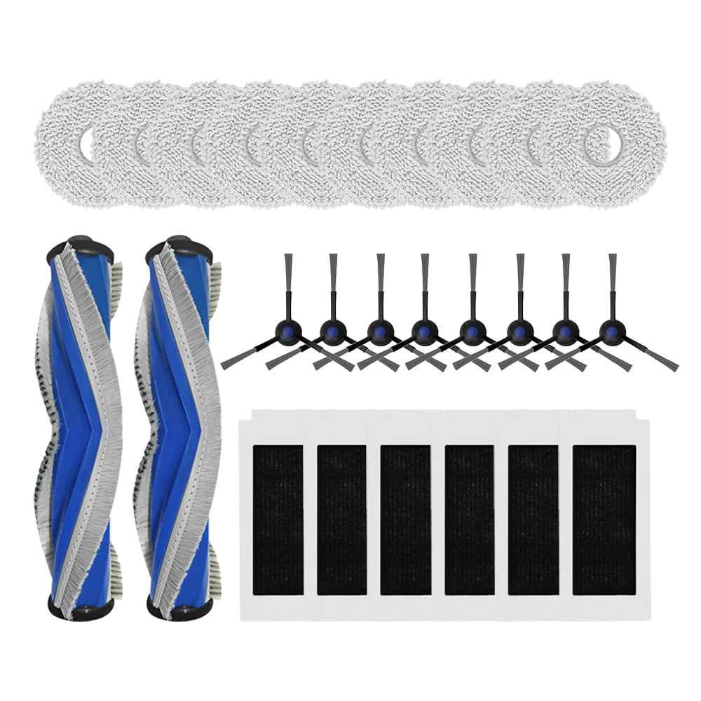 Mop Pads For ECOVACS T30S COMBO\T30S Pro Parts Kit Main Side Brush HEPA Filter Mop Rag Dust Bag Robot Vacuum Cleaner Accessories