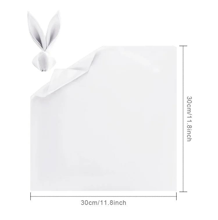 10Pcs Champagne Satin Table Napkin 30X30cm Soft Handkerchief White Wedding Banquet Square Table Napkins Dinner Party Decoration