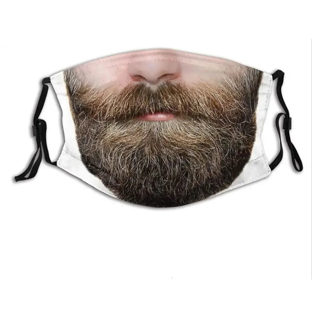 Facial Expression 3D Three-dimensional Mask Personality Printed Funny Printed Mask Cotton Imitation Party Cosplay Mask Gifts