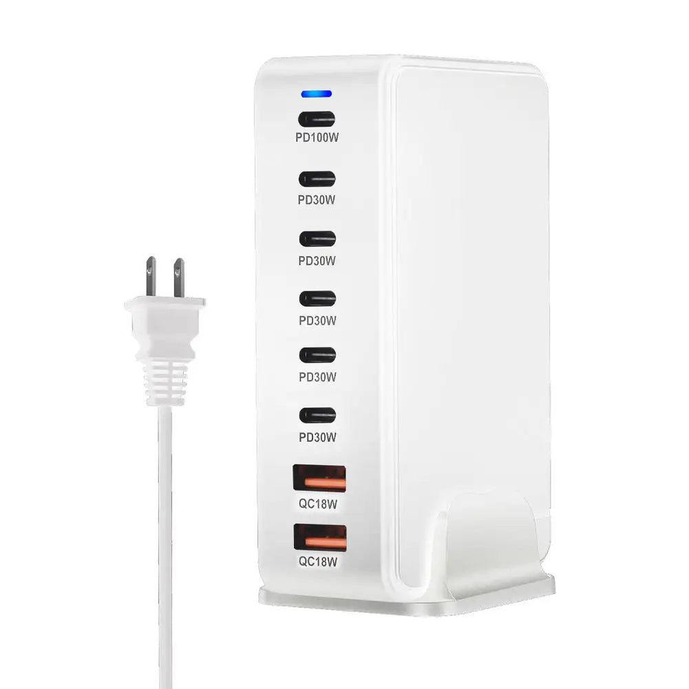 US/UK Style 286W Charger New 286W GaN Desktop PD Adapter Function PD Phone Portable 6C2A Power Bank Multi-mobile Charger Y3Z0