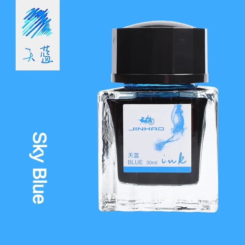 JINHAO 30/50/100ml Fountain Pen Ink Non-carbon Cartridge Refill Glass Bottled Fountain Pen Ink Stationery Office School Supplies